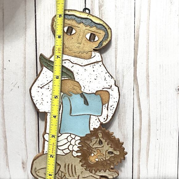 Saint Andrew's Abbey Ceramics St. Mark Evangelist Plaque Made in America 9" - Picture 5 of 6